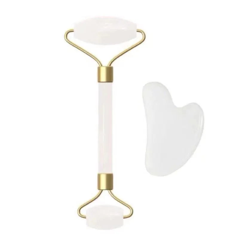 Jade Stone Roller Plate Gua Sha Anti Ruga Facial Massage