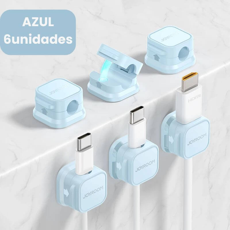 Organizador ajustável de fios para mesa