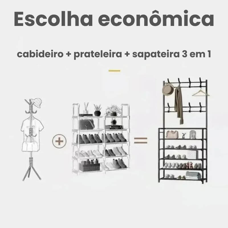 Organizador multifuncional para roupas, sapatos e chapéus