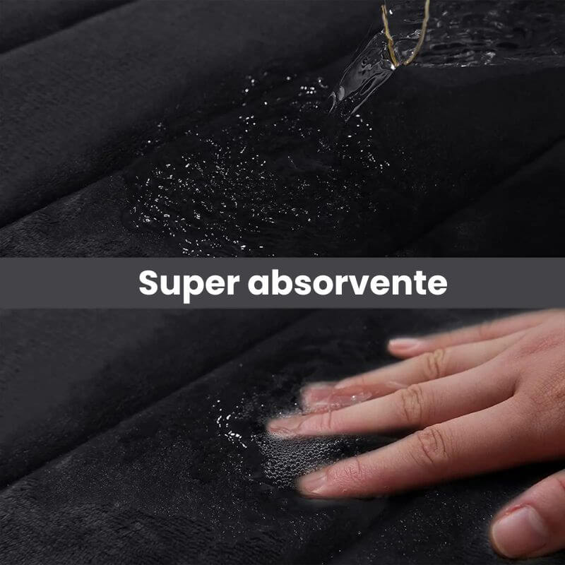 Tapete de banheiro antiderrapante, absorvente de água e lavável na máquina