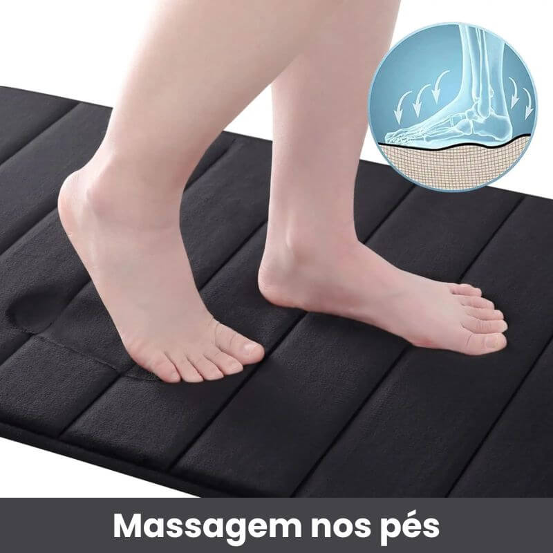 Tapete de banheiro antiderrapante, absorvente de água e lavável na máquina