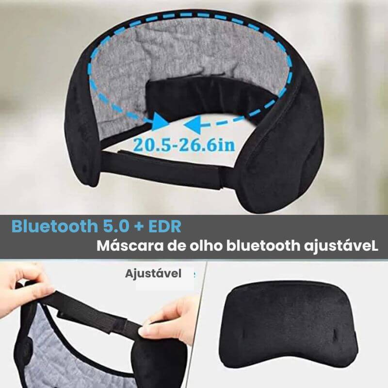 Máscara de dormir bluetooth 5.0 com fones de ouvido