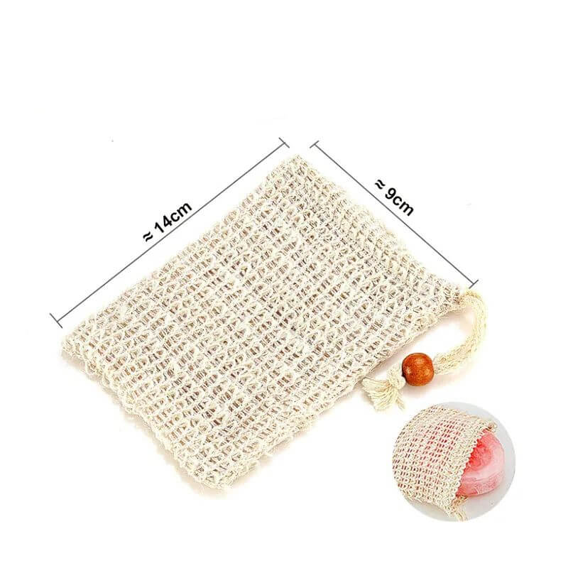 Kit com 5/10 sacos de sisal natural para sabonete