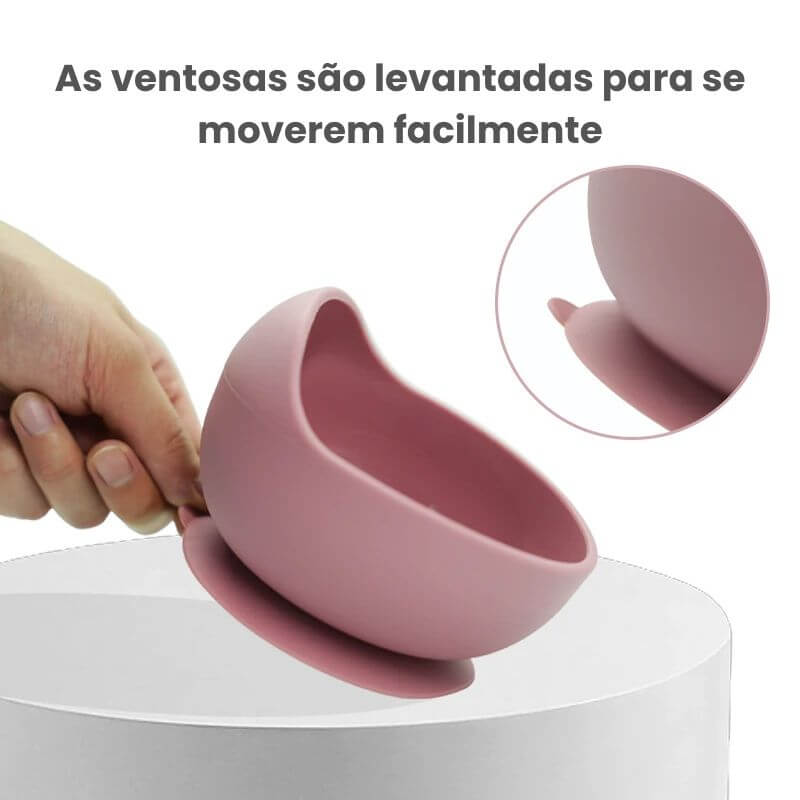 Tigela de silicone anti-vazamento para bebê