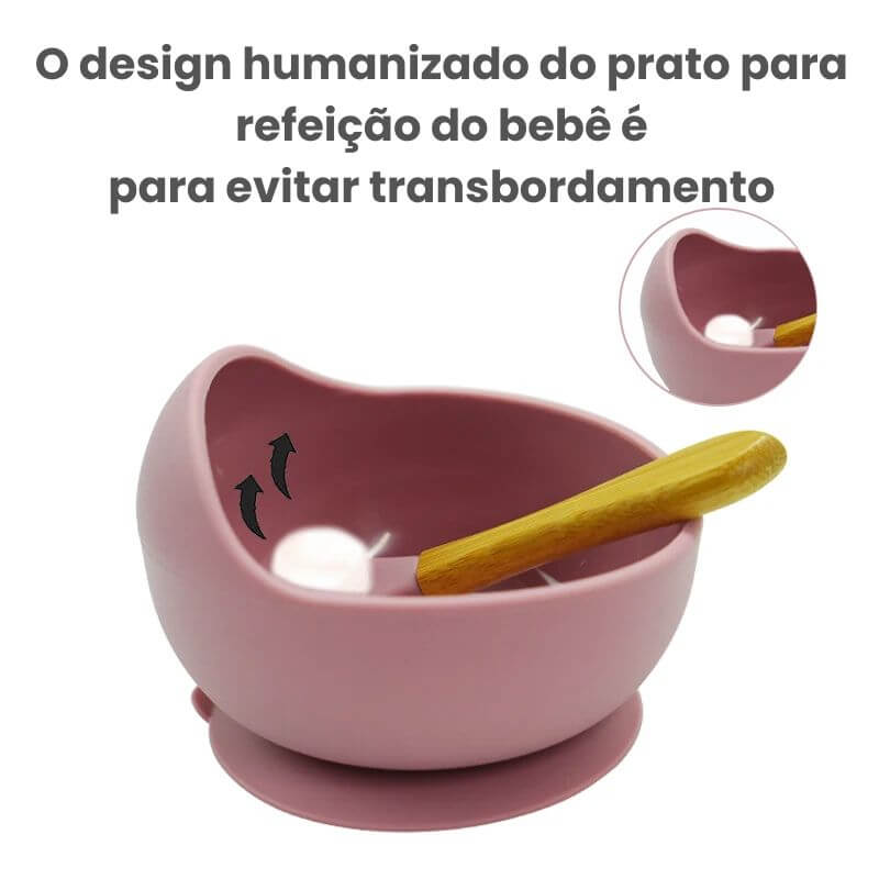 Tigela de silicone anti-vazamento para bebê