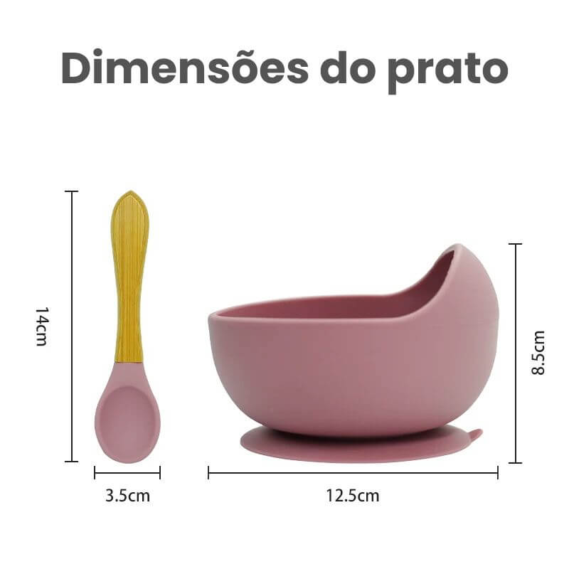 Tigela de silicone anti-vazamento para bebê