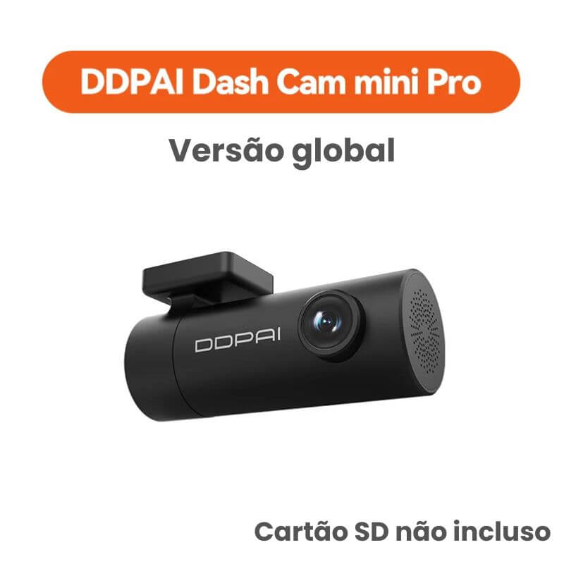 Câmera automotiva Wi-Fi HD 1296P com visão noturna e gravador de vídeo.