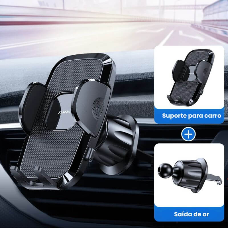 Suporte para celular de carro 360° com braço flexível.