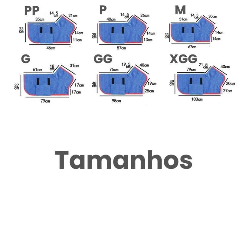 Roupão de banho para cachorros