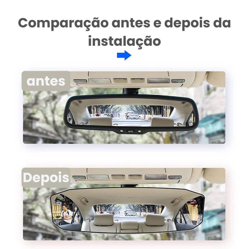 Espelho retrovisor panorâmico para carro