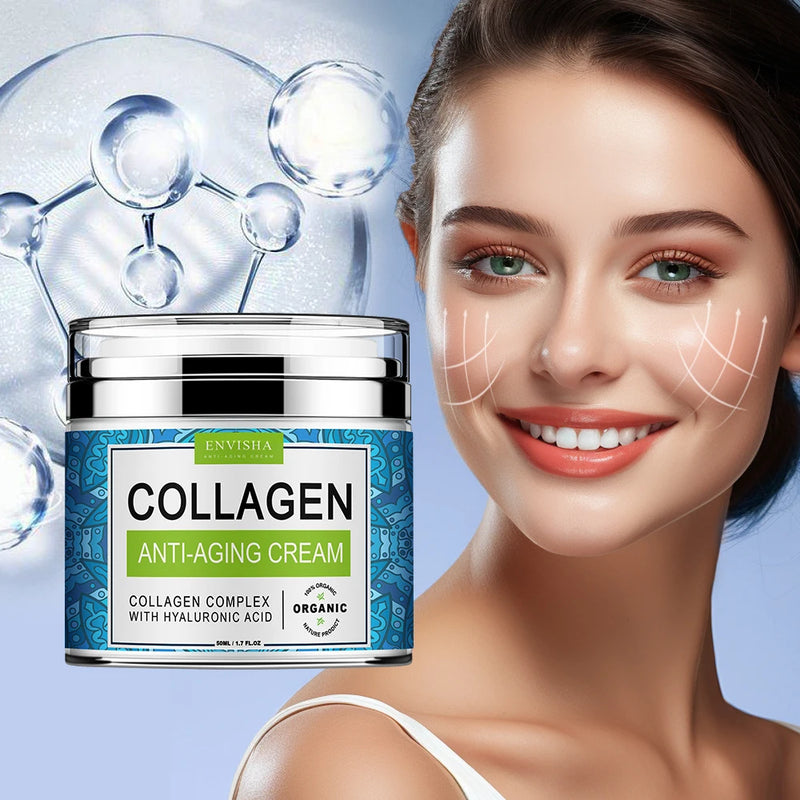 Creme facial com colágeno e ácido hialurônico