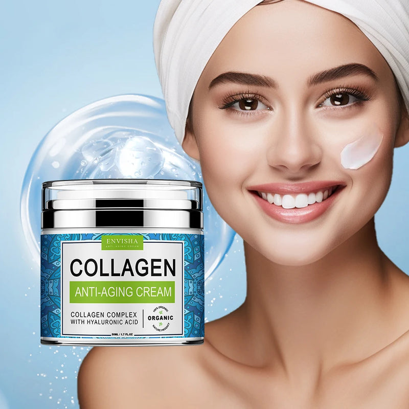 Creme facial com colágeno e ácido hialurônico