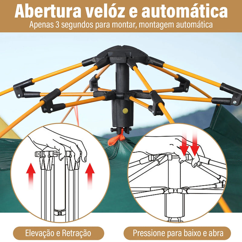 Barraca automática para 3 á 4 pessoas