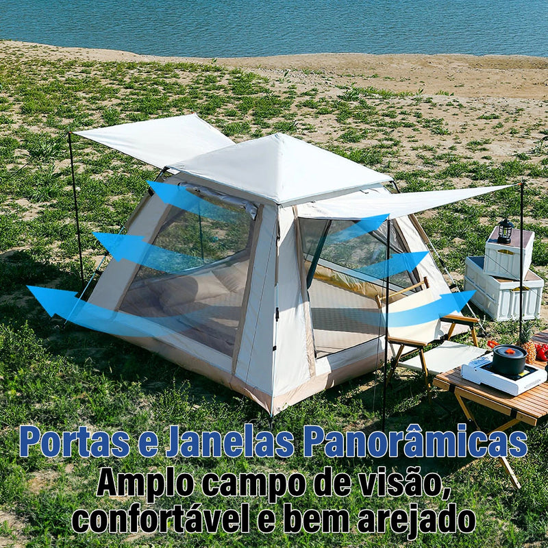 Barraca de camping portátil para 4 pessoas